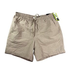DSG Men Rec Short Relaxed Fit 6 Inch Inseam Khaki Tan Nylon Size Small NWT